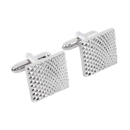 Yousheng 1 Pair Cufflinks Polished Smooth Surface French Style Hollow Twist Round Square Shape Men Suit Shirt Cufflinks  DIY Craft Buttons
