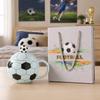 Soccer Ceramic Mug, 400ml Football Shaped Cup with Lid, Black White Hexagon Sports Drinkware for Home Office, Fan Gifts
