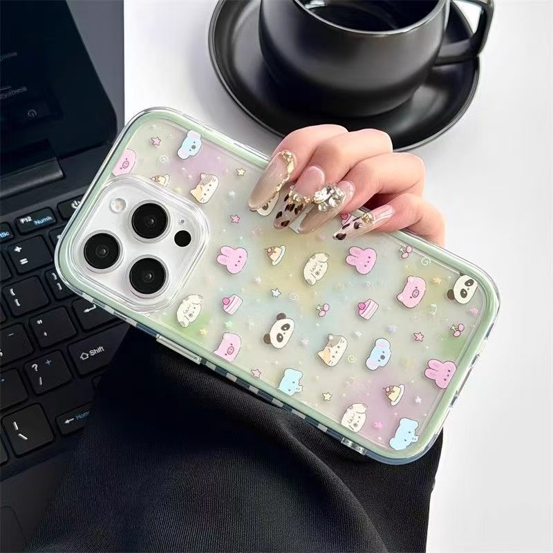 Small Animal Cake 3-in-1 Colorful Suitable for Apple 16/15iphone13/XR/MAX Huawei Mobile Phone Case