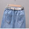 Spring Summer Women's Irregular A-line Denim Skirt Elastic High Waisted Buttocks Wrapped Skirts for Women Casual Clothing