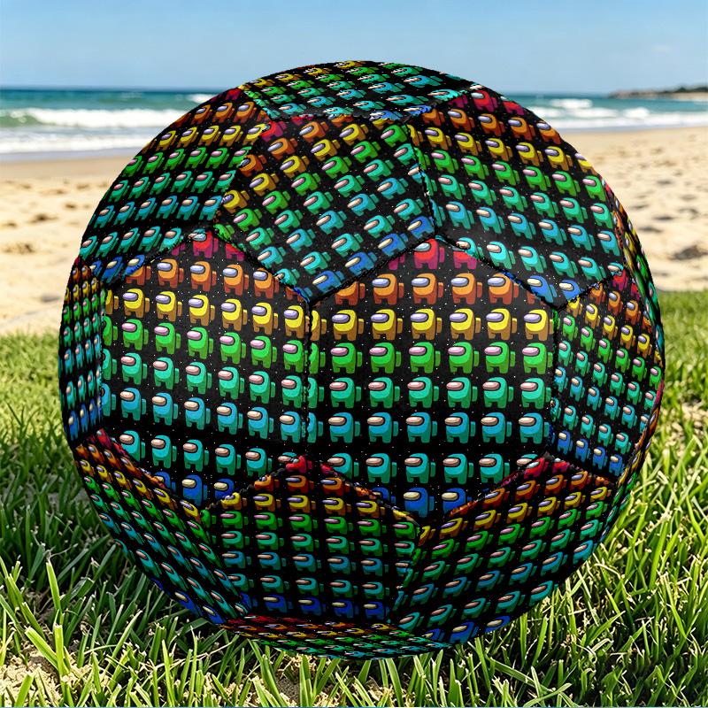 Among Us Print Size 5 Soccer Ball, PU Wear Resistant Football for Match Training and Daily Practice, Birthday Gift for Soccer Fans
