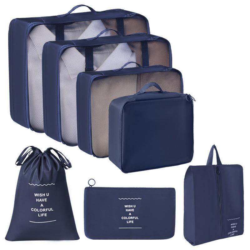 Travel Packing Cubes 7 Set, Luggage Organizer Bags for Clothes, Portable Suitcase Storage Bags, Water-Resistant Fabric, Multi-Size Bundle
