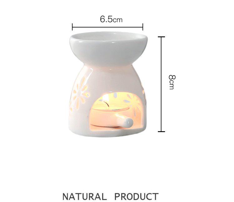 Ceramic Aromatherapy Lamp: Indoor Essential Oil Burner for Home or Spa