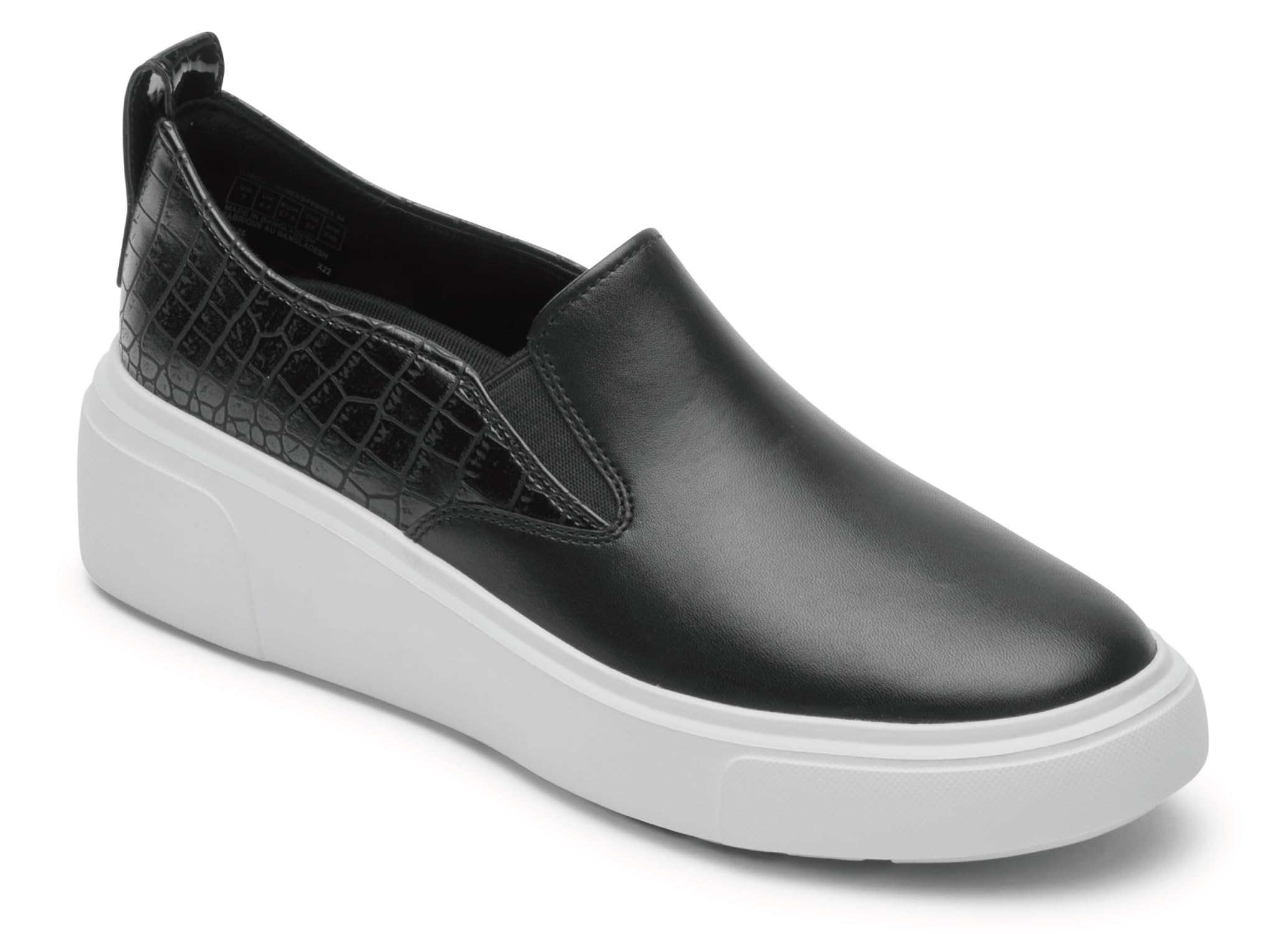 Женские кеды-слипоны Rockport Total Motion Anya, Черные, Размер 25,0 см Широкие