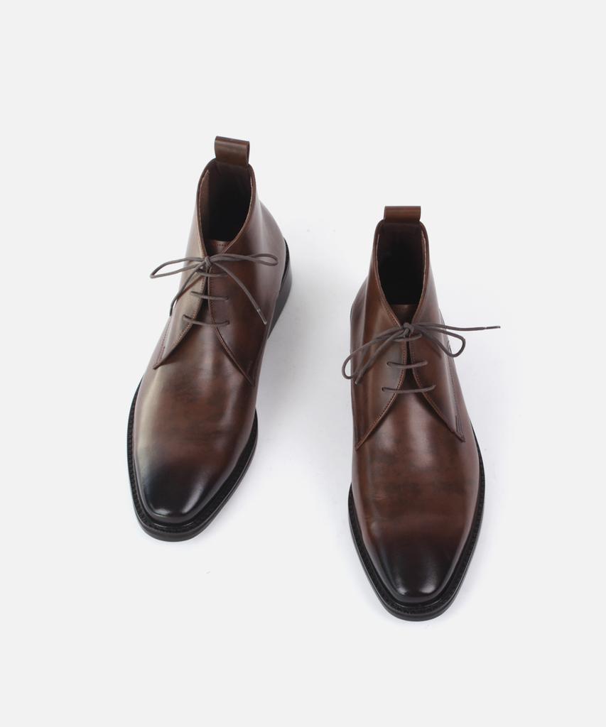 Custommood Bellan Cowhide Chukka Boots (Heritage Brown)