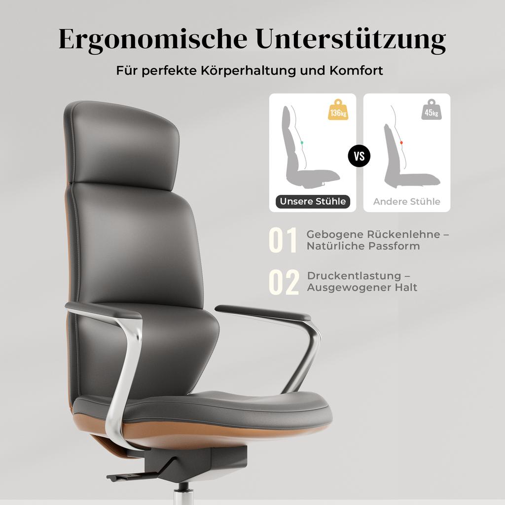 Leather chair with classic design