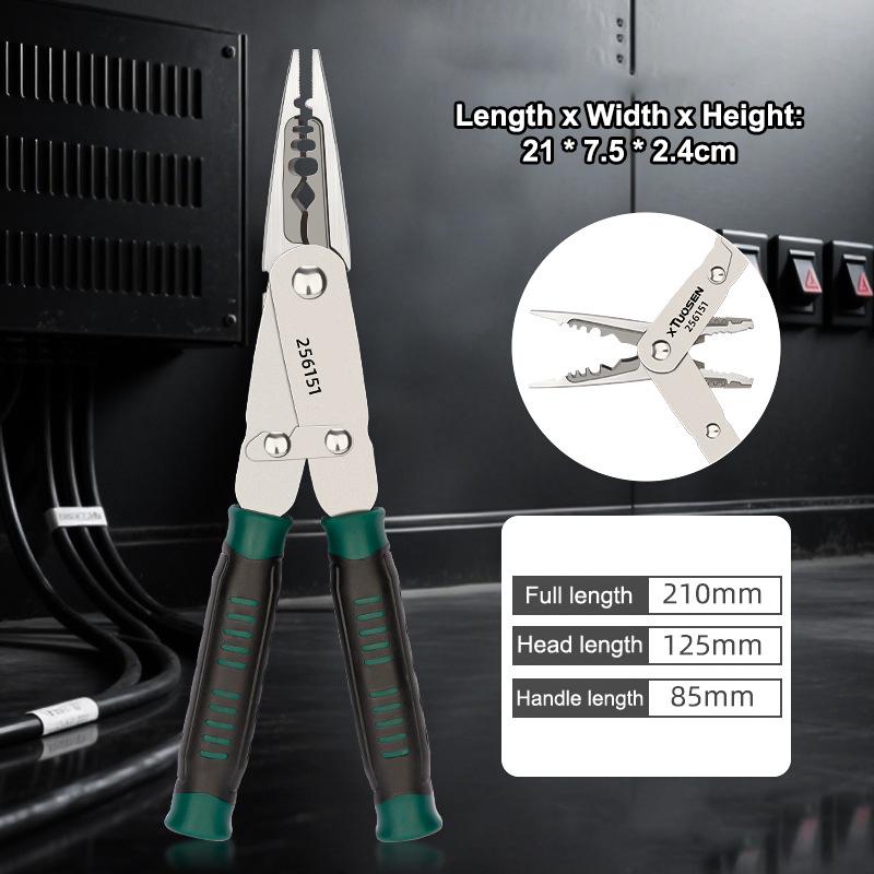 2 In 1 Wire Cutters Pliers Multifunction Wire Cutters Electrician Wire Strippers Pliers Cable Cutting Crimping Pliers Hand Tools