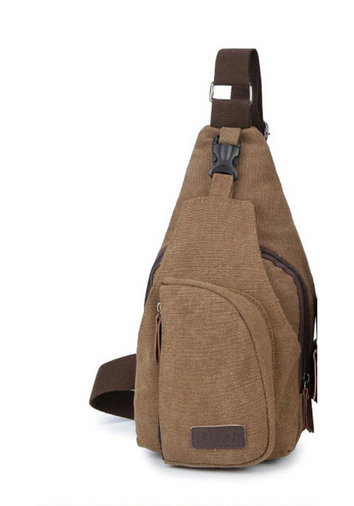 Korean Style Men's Multifunctional Canvas Crossbody Bag