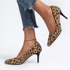 Women's Shoes 2024 Brand Slip-on Women's High Heels Fashion Leopard Print Office and Career Sexy Pointed Toe Heels Women Zapatos