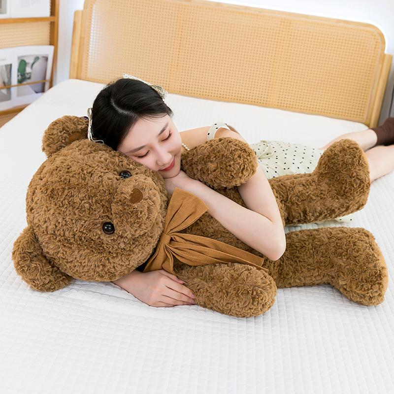 Fırçalanmış Ayıcık Bebek Peluş Oyuncak Bebek Sevimli Büyük Sarılabilir Ayı Bebek Çocuk Hediyesi Kız