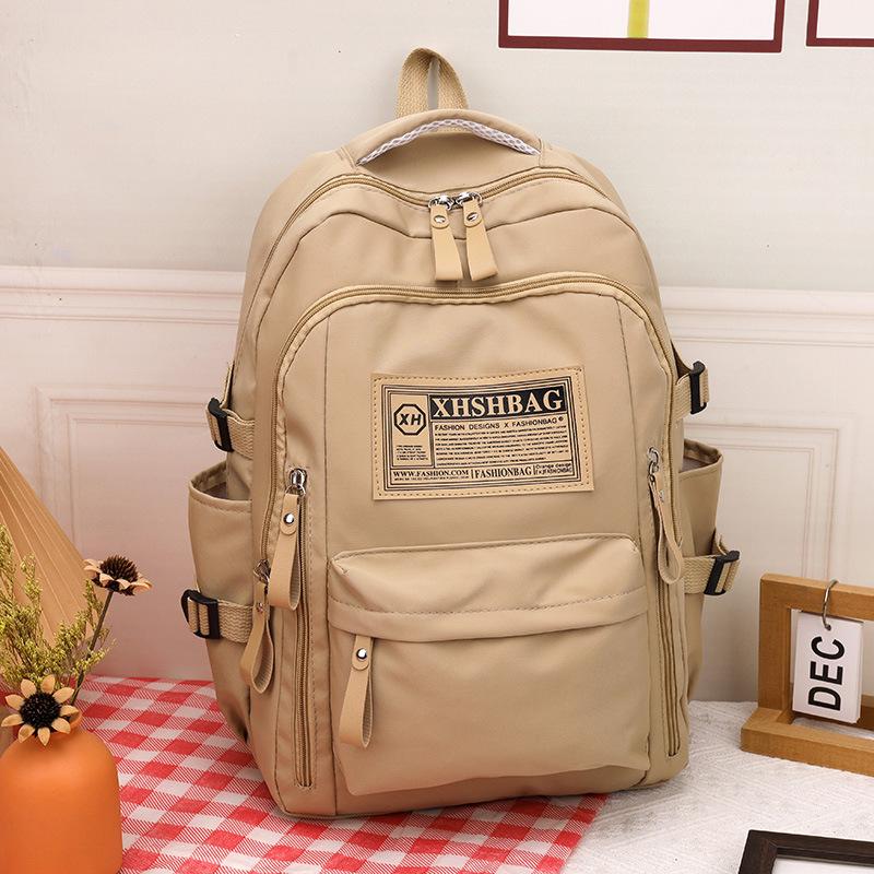 

Школьный рюкзак, студенческий рюкзак, новый повседневный рюкзак для мужчин и женщин, простой школьный рюкзак для учеников средней школы и студентов колледжа хаки