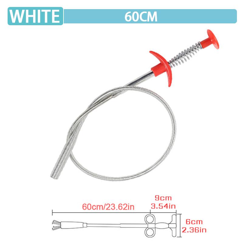 

60 см каналізаційна труба Un Blocker Волосся для ванної кімнати Інструменти для чищення каналізаційної раковини Змієподібна пружинна труба Зливна труба Засорка Дренажний інструмент Кухонні аксесуари