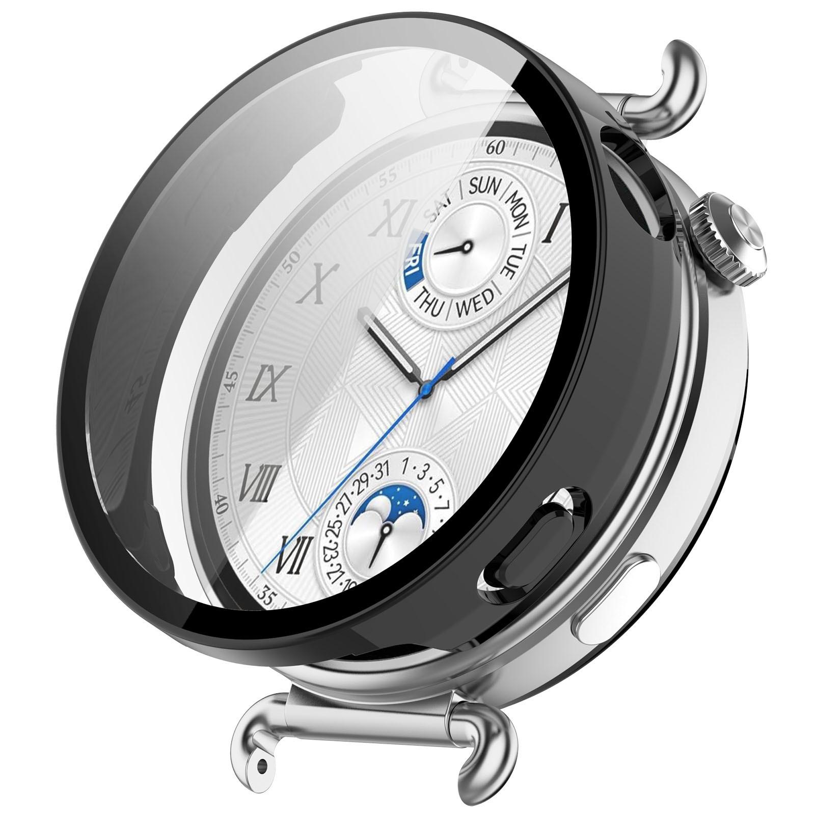 Закаленное Стекло Пленка+Чехол Для Huawei Watch GT6 41мм Официальное Стекло Шкалы Защитный Чехол Для Huawei Watch GT6 41мм Чехол Huawei GT6 41mm чёрный