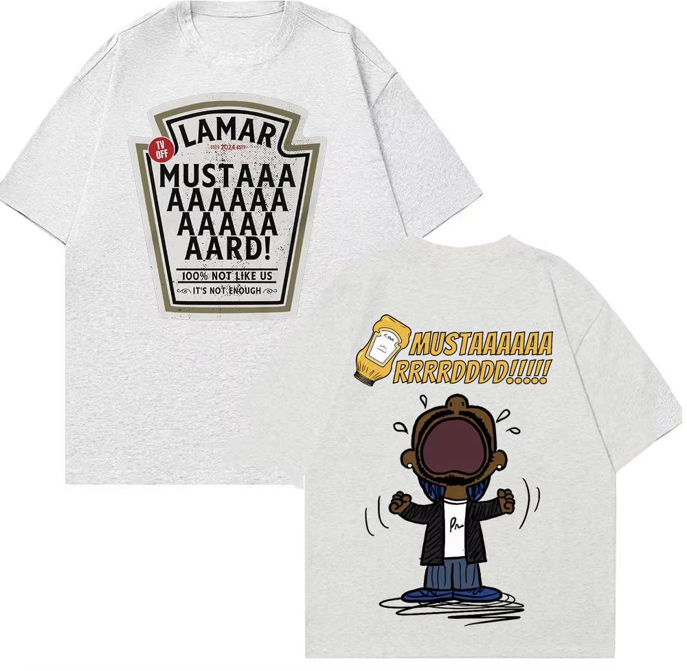 

Rapper Kendrick Lamar Mustard Funny T Shirts Women Fashion Hip Hop Pop Music T Shirt Mens Casual Cotton Tshirt 4XL