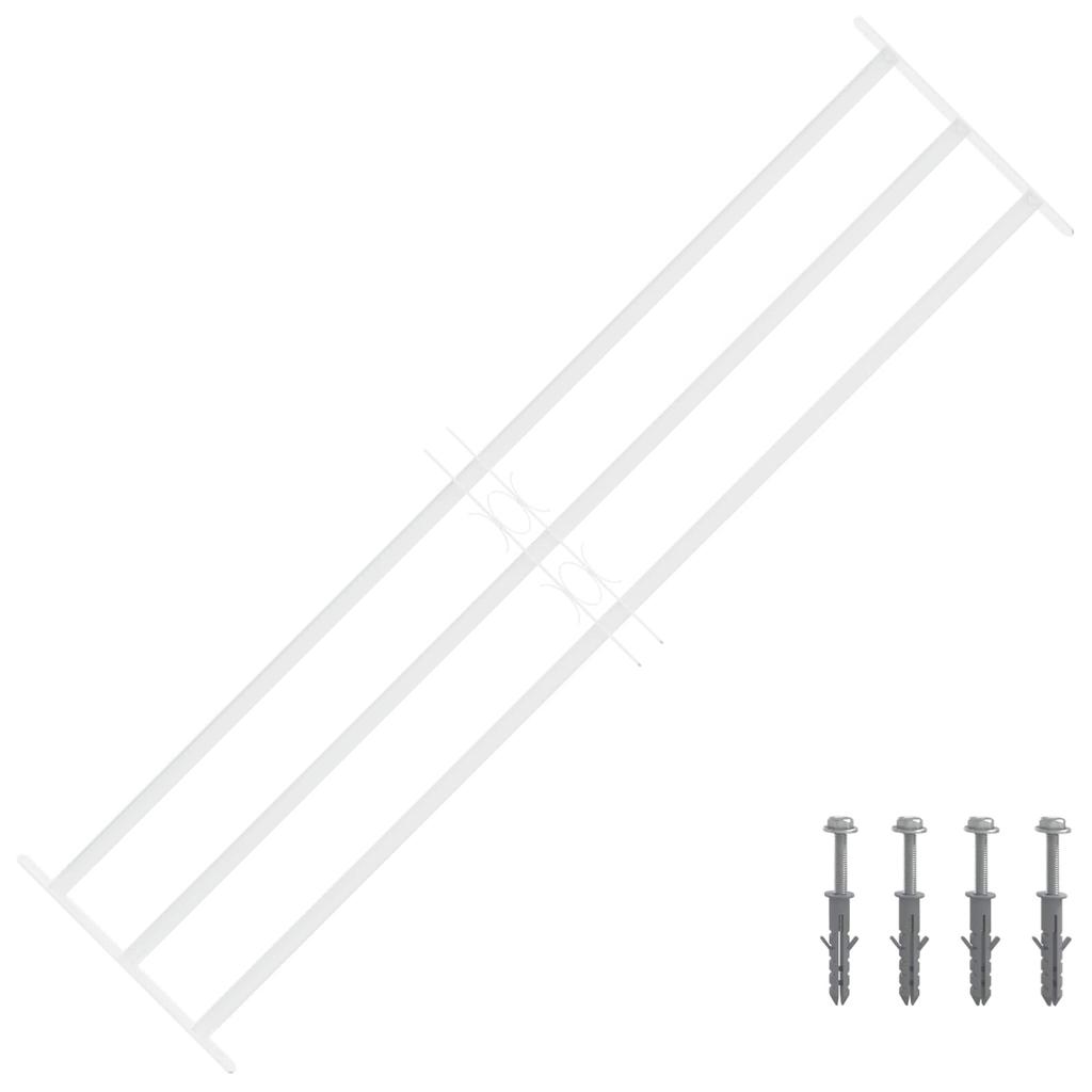 Window Security Grille with 3 Horizontal Bars 3 Pcs 93 174 Cm