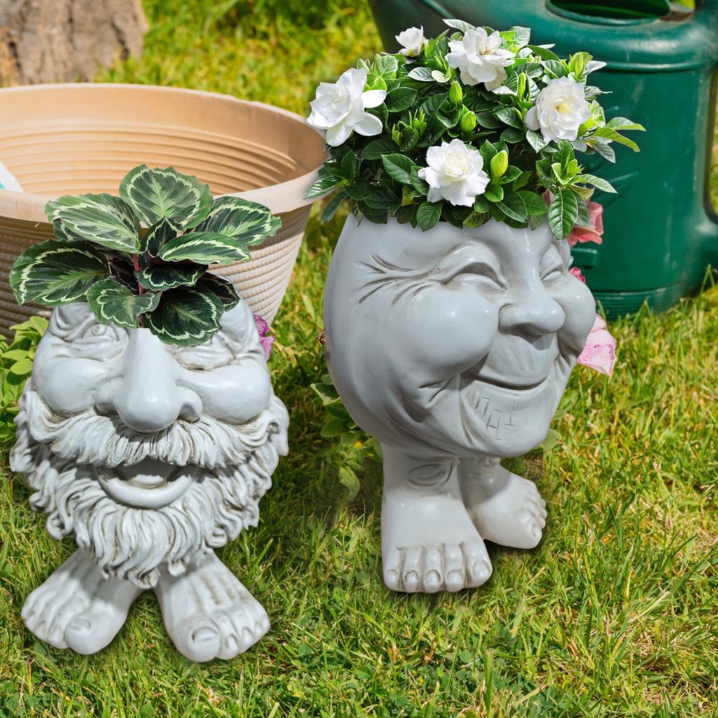 Funny Planter Resin Decoration Ornament Home