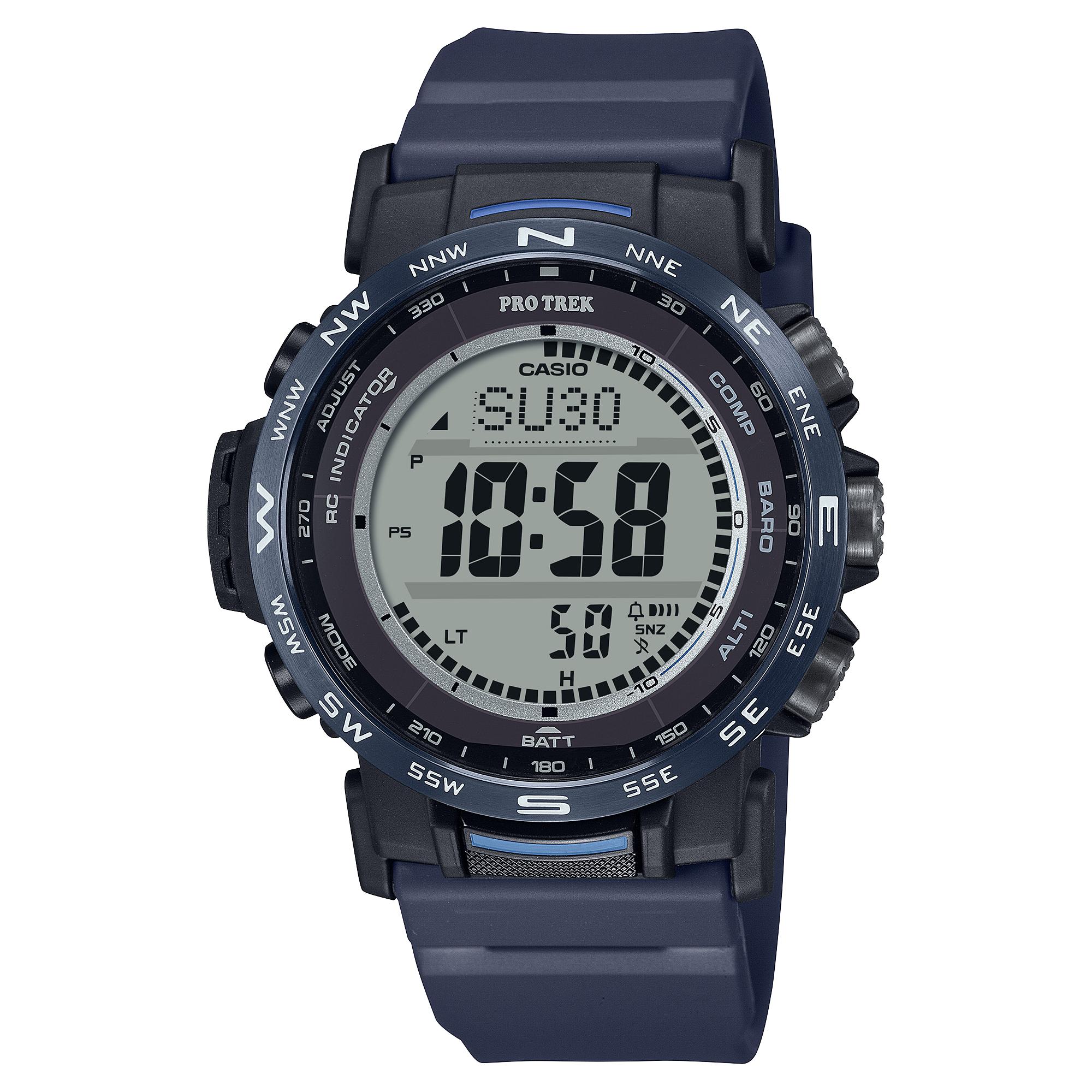 Casio Pro Trek Men s Stainless Steel 100M Water Resistant Digital Alarm Quartz Watch PRW-35Y-2 синий