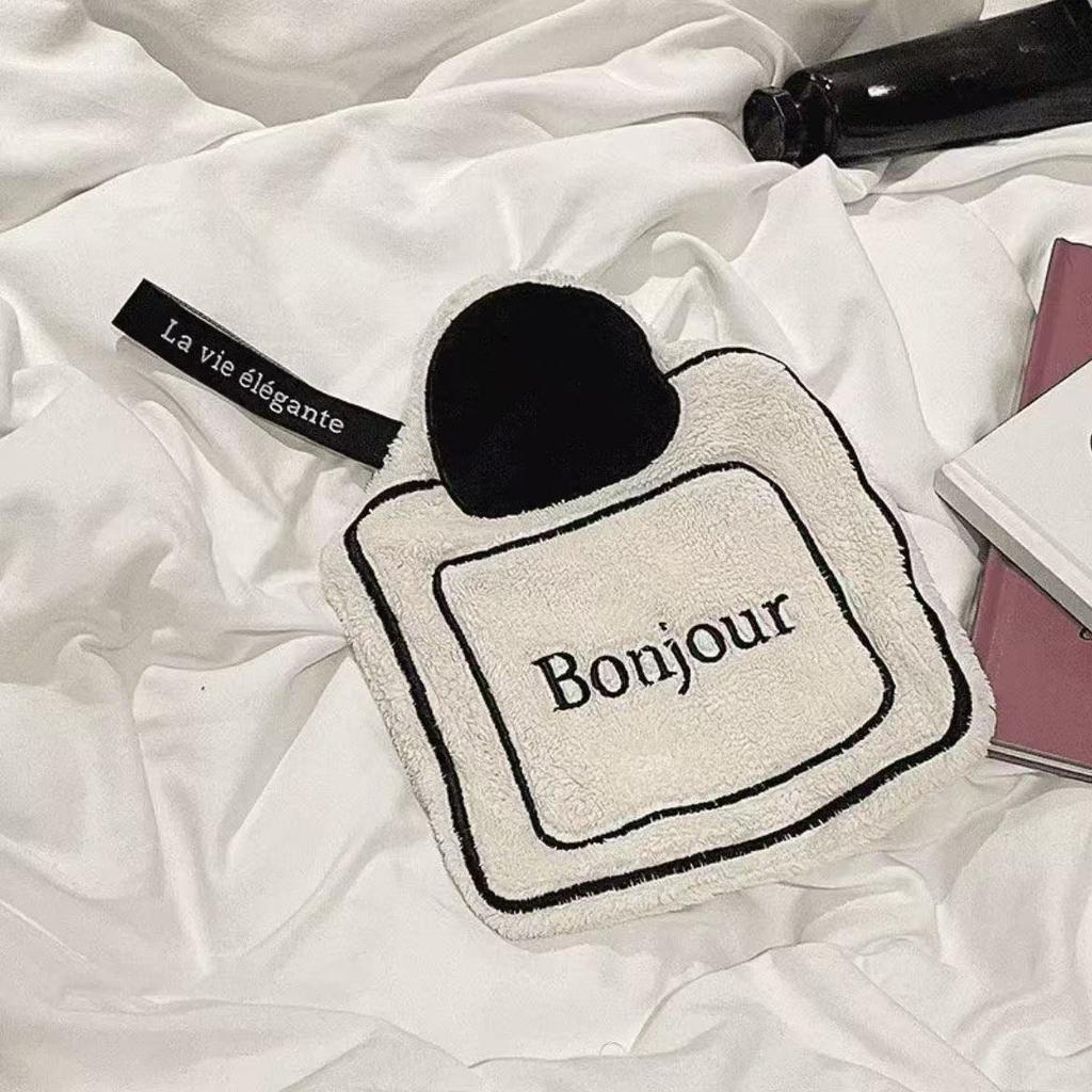 French Camellia Coral Fleece Hanging Hand Towel. Handkerchiefs and Towels In The Kitchen and Bathroom. Gifts From Friends
