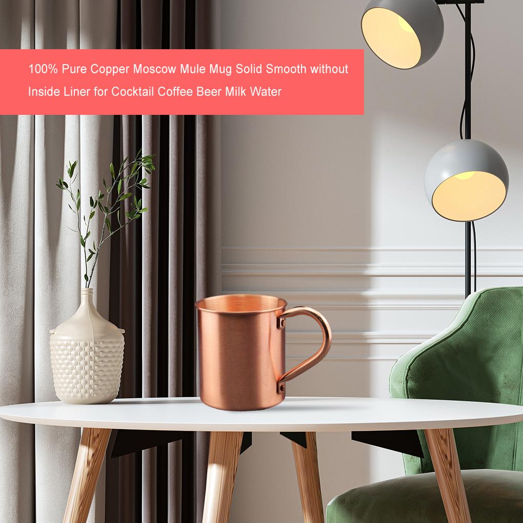 450ML Miedzany Kubek Miedziany Kubek do Piwa Kubki Moscow Mule Kubki do Wody Kawa Koktajl Bar Bez Wkładki Wewnętrznej Akcesoria