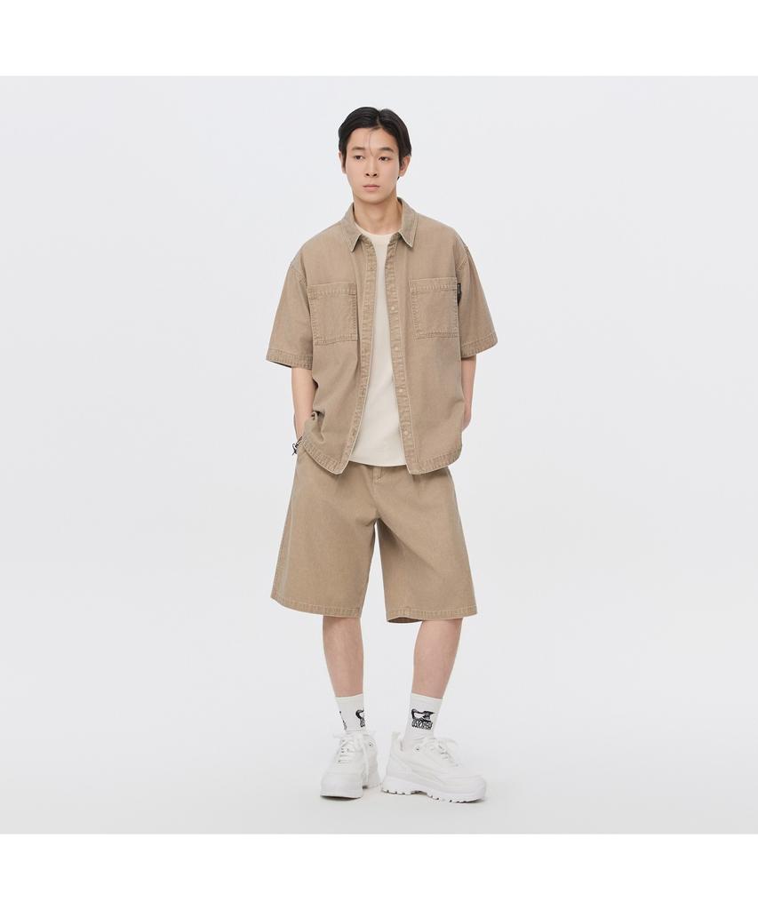 Keoseuuteommellou [Vincent] Beige Cotton Dyed Shorts Cwpam26491Bex