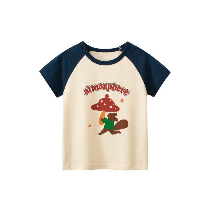 

Детская одежда, новая летняя футболка с короткими рукавами для девочек, нижняя рубашка, одежда для малышей 140cm