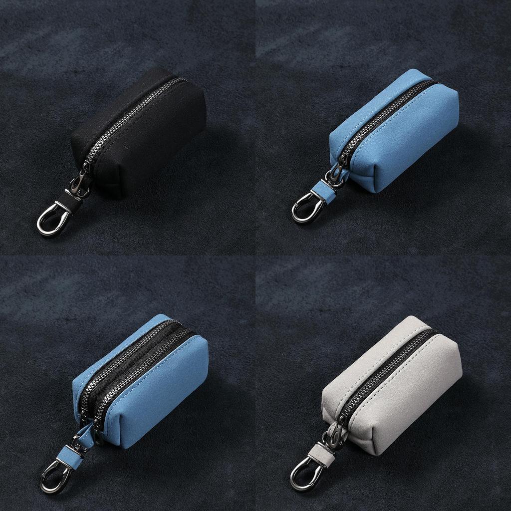 Leather Key Wallet With Chain Compact Organizer For Daily Use