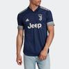 Adidas Striped Letter Logo Short Sleeve Soccer Jersey Away Player Edition Juventus Unisex Tops Blue FN1007