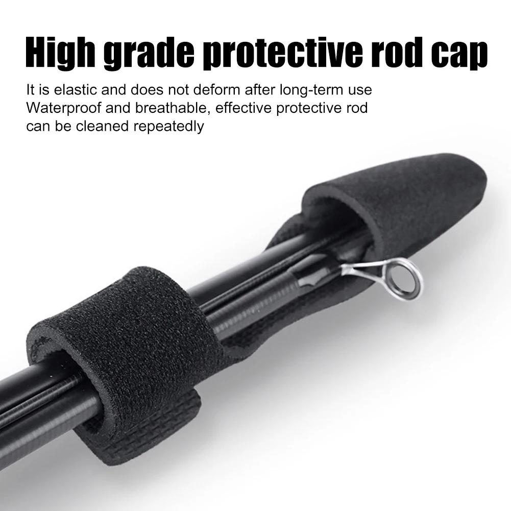 Fishing Rod Tie Holder Strap Belt Elastic Lure Fishing Rod Holder Belt Strap Tip Guard Protector Thicken Angler Accessories