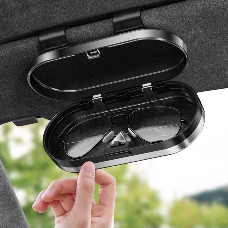 Car Visor Glasses Case Eyeglasses Storage Box Accessories Car Decal For Mercedes Benz AMG W214 W205 W204 W206 W213 W212 W211 W22 AH2