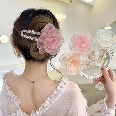 Racle Big Rose Lovely Cubic Hair Clip