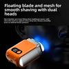 Dual Head Rotary Razor Magnetic Men's Beard Trimmer Skin-friendly Electric Shaver  Travel