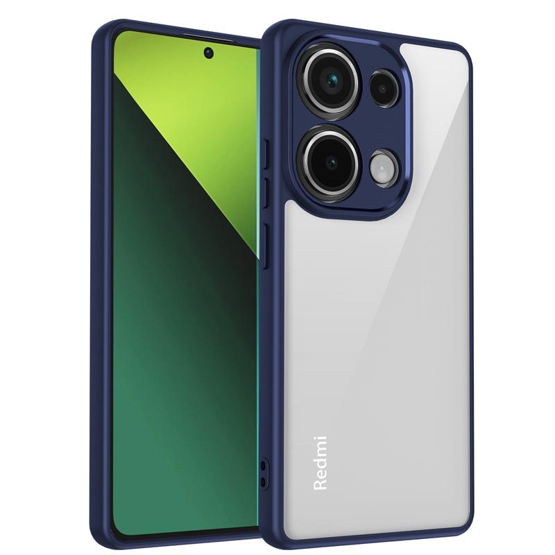 For Xiaomi Poco M6 Pro 4G Case Plating Silicone Bumper Shockproof Clear Back Cover Hard Matte Case for Xiaomi Poco M6 Pro 4G