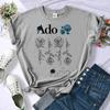Ado T-shirts Women Anime Designer Top Girl Japanese Harajuku Clothes Funny Trip T-shirts Fashion T-Shirt Summer Street Tops