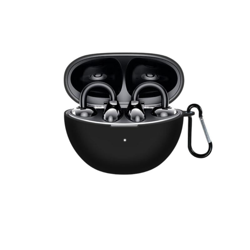 

Silicone Protective Cover Durability for LCHSE Earphones Ear Clips Charging Box Long Time Use чёрный