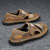 Men Sandals Summer Designer Casual Beach Shoes Male Outdoor Slippers Sport Leather Non-Slip Loafers Luxury Flats Plus Size 47