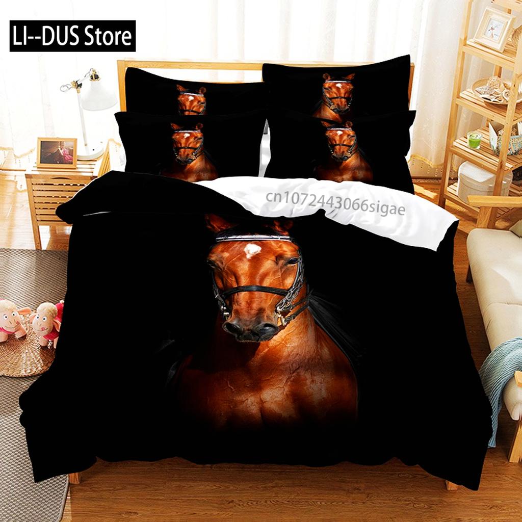 Couple Horse Bedding Set Duvet Cover Set 3d Bedding Digital Printing Queen Size Bedding Set Fashion Design