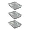 3PCS Leak Proof Stainless Steel Food Storage Box with Effective Sealing Lid