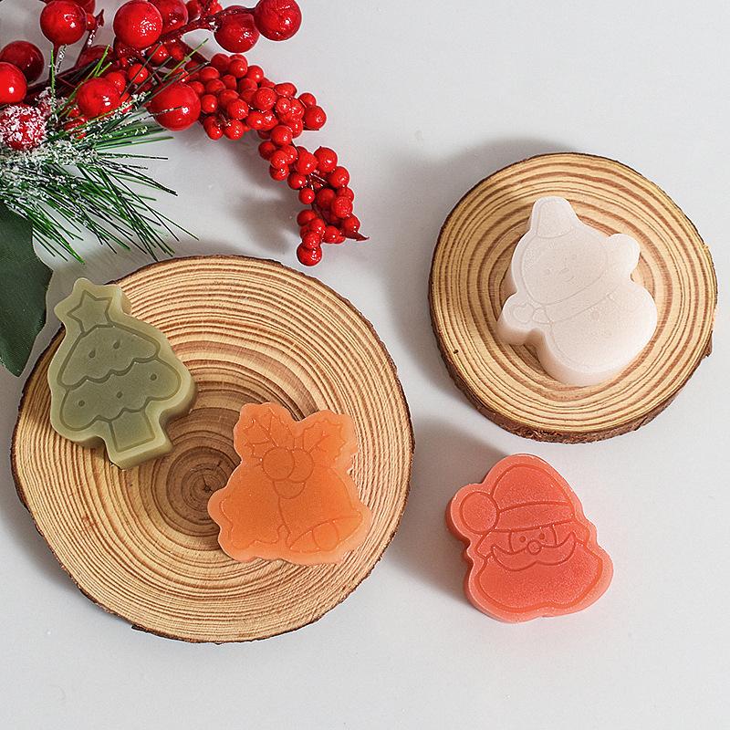 1PC Christmas Gingerbread Man Christmas Tree Silicone Mold Epoxy Resin Santa Claus Scented Candle Mold Handmade Products