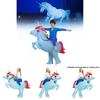 Adorable Light Blue Unicorn Pony Cartoon Costume For Halloween Festivities