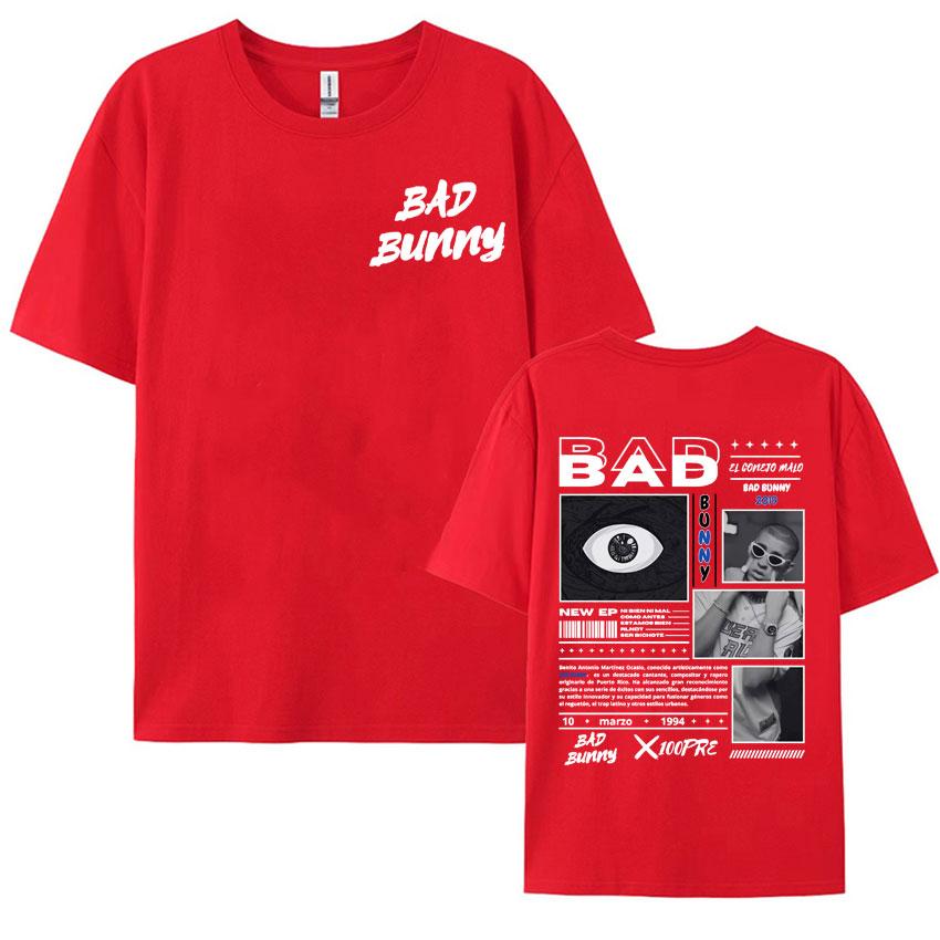 Rapper Bad Bunny Album Cover T Shirt for Men Women High Quality Casual Loose Tshirt Fashion Hip Hop Oversized Tshirt Streetwear