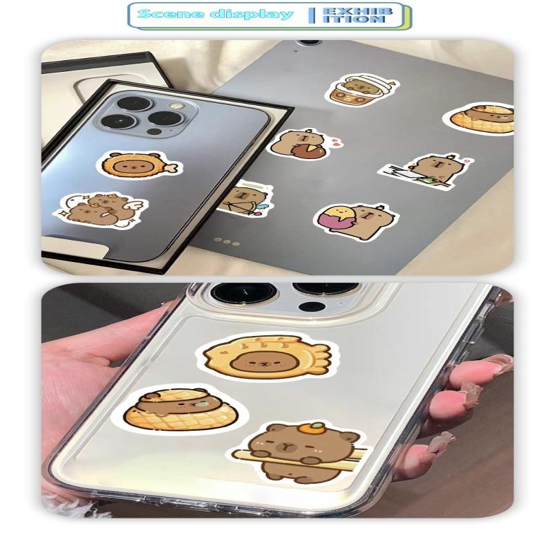 100Pcs/Set Cartoon Capybara Sticker Fun Diy Kid Toy Gift Decorative Decal Junk Journal Laptop Phone Luggage Bottle Waterproof