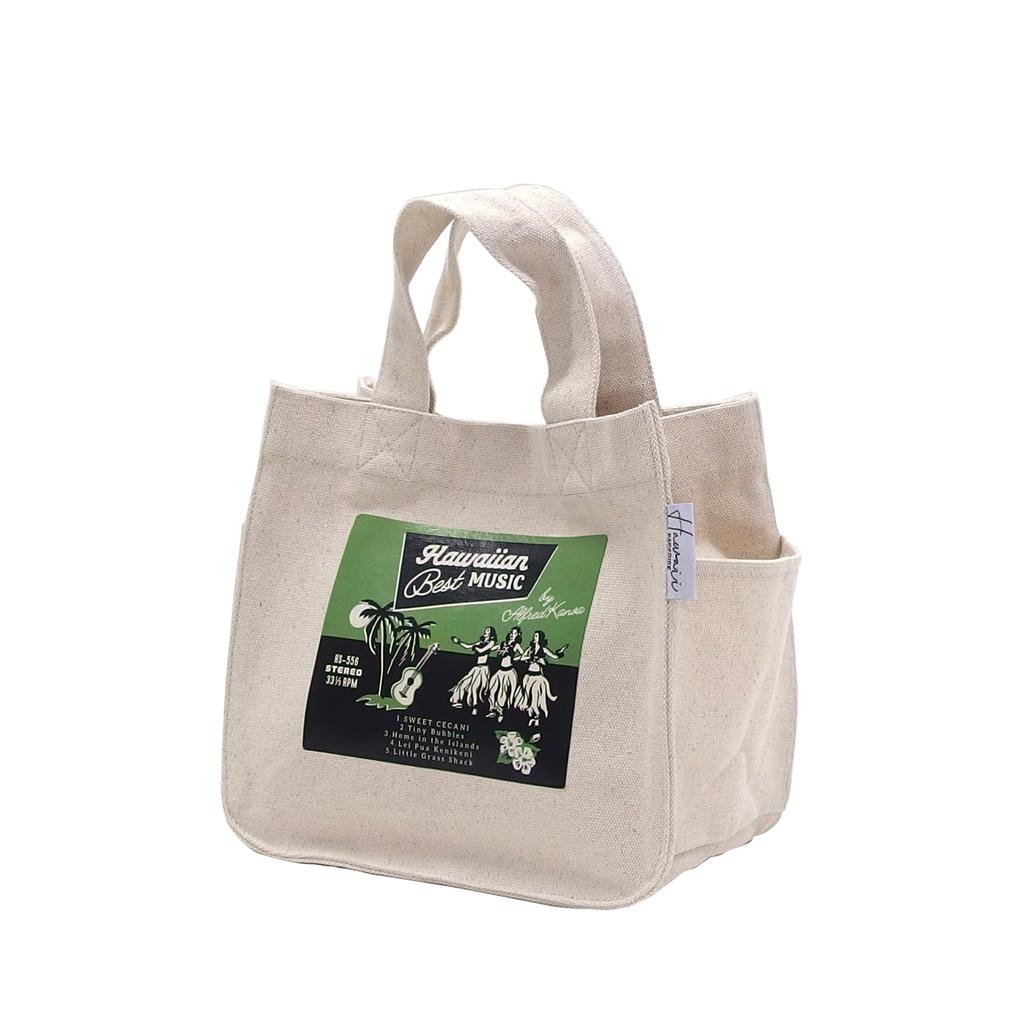 Bolsa de Sacola de Algodão Keystone, Verde Havaí, Pequena, Natural, BA057989