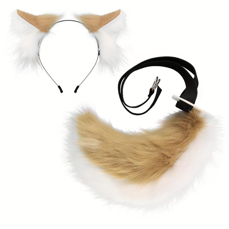 Meier 2026 new 2-piece halloween shiba inu outfit plush headband set 2 Piece Set