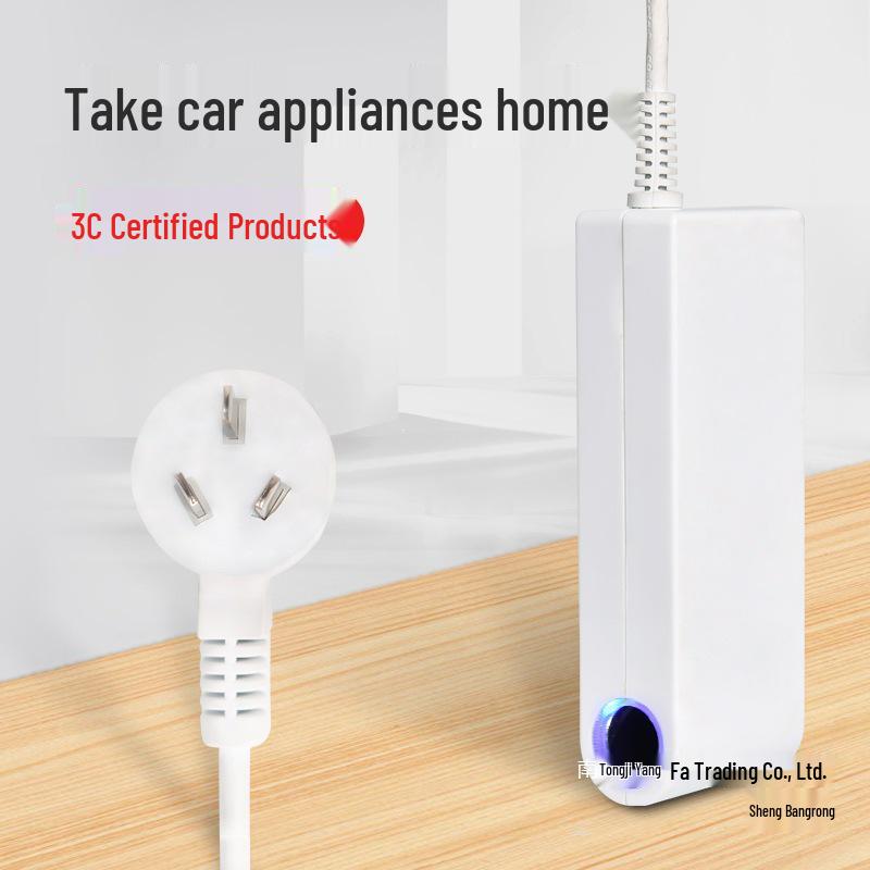 220V to 12V Converter for Car Vacuums/Refrigerators with Cigarette Lighter Adapter
