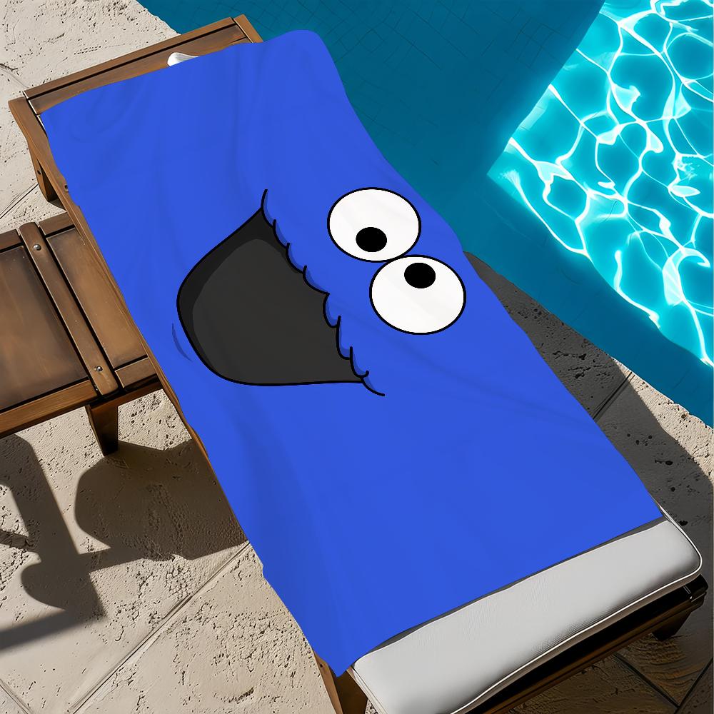 Cartoon C-Cookies-S Towel Large Quick-Drying Microfiber Soft M-Monster Beach Towel For Travel Fitness Sauna Bathing Camping