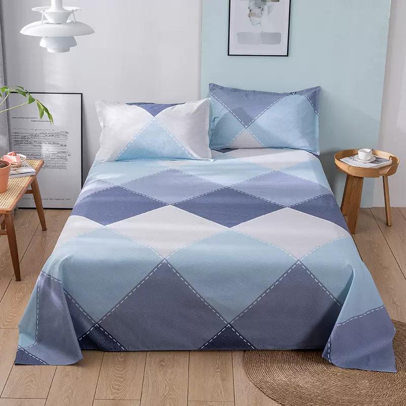 Bed Sheet Single Piece Winter Brushed 1.5m 1.2m Dormitory Single Student Pure Washed Cotton Thick Quilt Cover