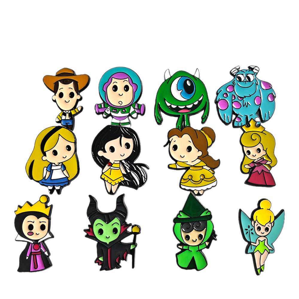 Creative Cartoon Princess Fairy Brooch - Cute Anime Metal Badge Accessory