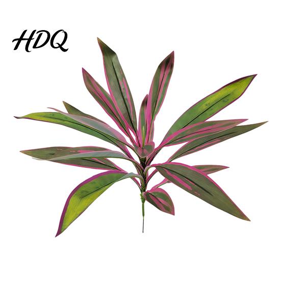 Pink And Purple Faux Flowers Large Realistic Artificial Fern Dragon's Blood Tree Plants with Green Foliage UV-resistant Ferns UV Resistant