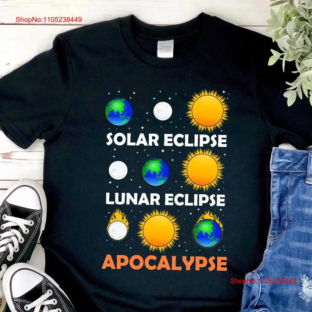 Solar Eclipse Lunar Apocalipse April 8 2024 T Shirt Totality Astrology Tank Total Sun Moon Earth Celestial Event Vintage