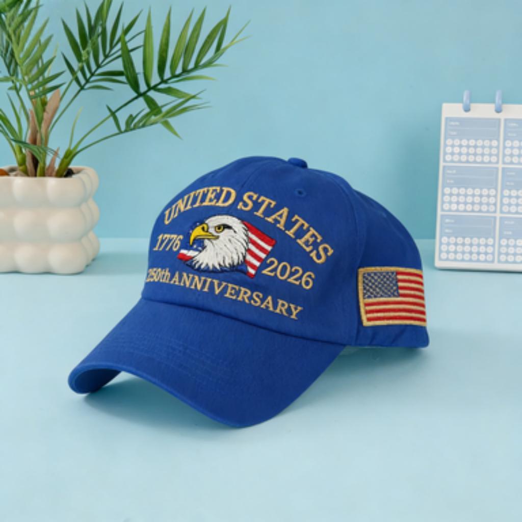 American Flag Eagle Embroidered Baseball Cap Classic Sun Protection Trucker Hat for Women Outdoor Sports Daily Wear
